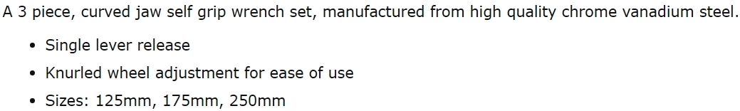 סט מפתחות פלייר פטנט מקצועיים - 3 יחידות - DURATOOL 21-7301 TEXT